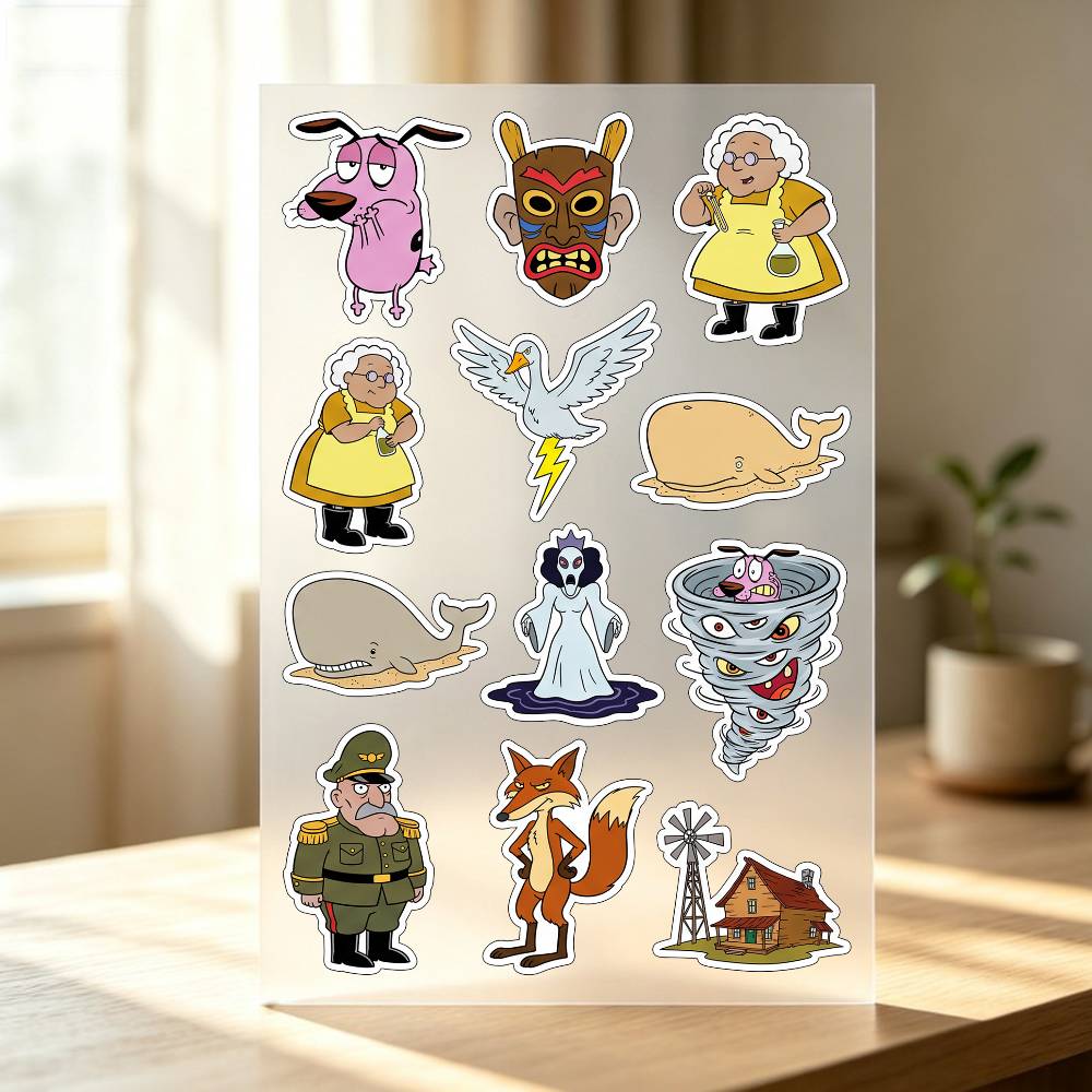 Laptop Accessories Wallpaper - 1pc C-COURAGE The Cowardly Dog Stickers