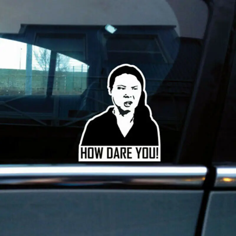 Laptop Accessories Wallpaper - Car Sticker How Dare You! Greta