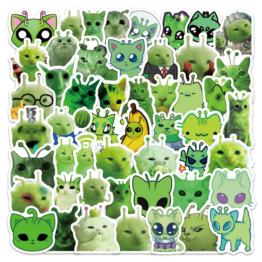 100pcs Fun Alien Cat Emoji Sti - Good Laptop Accessories recension och pris