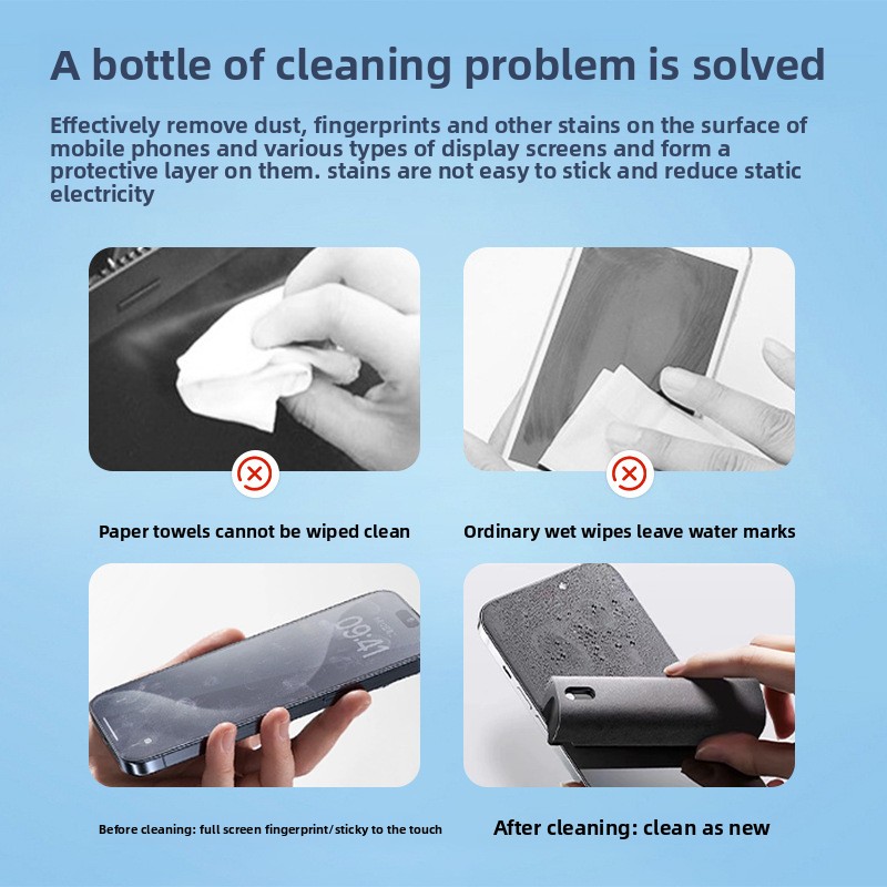 2 in 1 Spray Cleaner Wipe for  - Screen Cleaning Kit recension och pris
