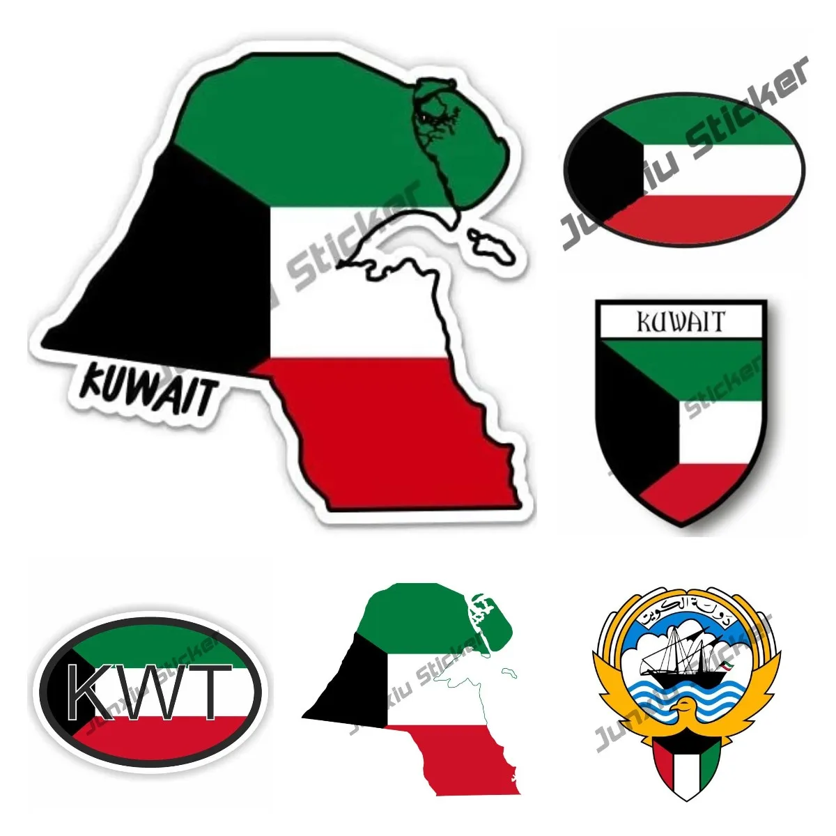 Kuwait Map with Flag Vinyl Sti - Laptop Accessories Kuwait recension och pris