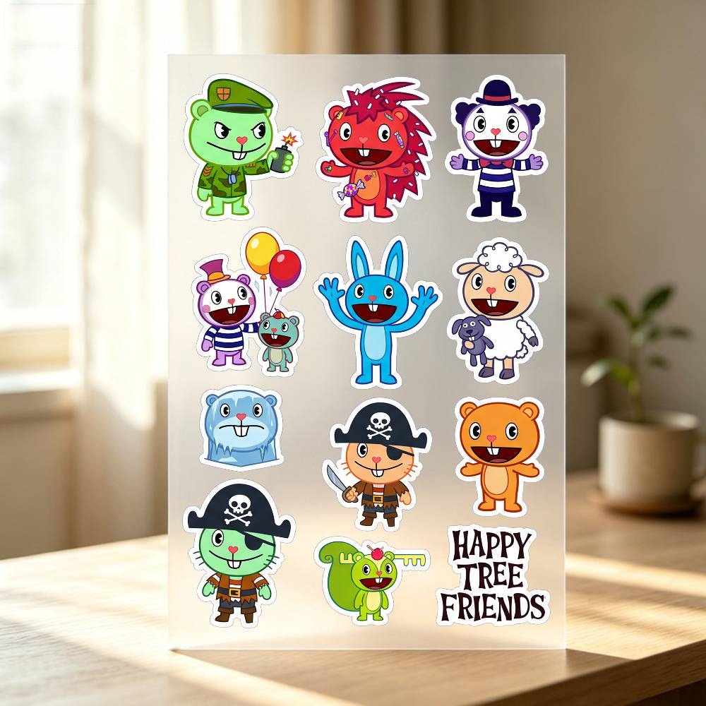 Happy T-ree F-rien-ds Stickers - Laptop Accessories Wallpaper recension och pris