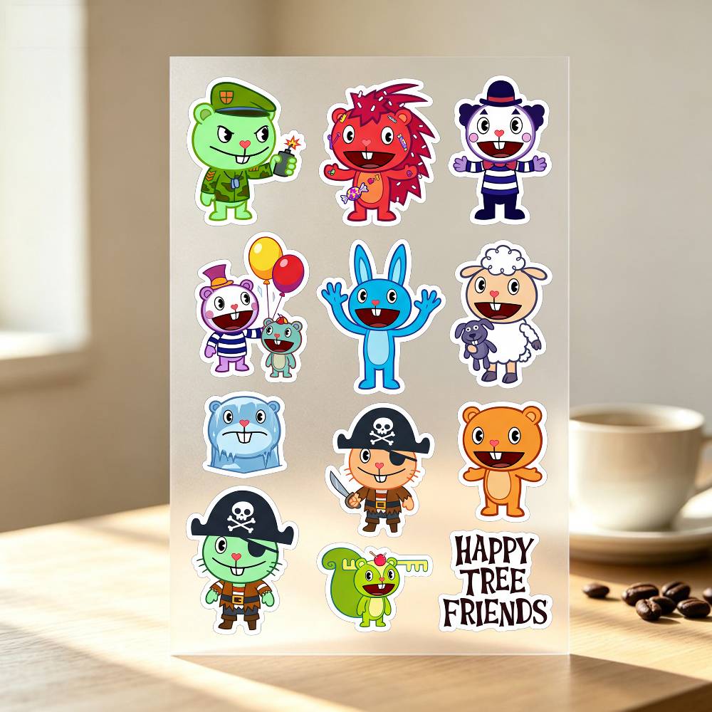 Happy T-ree F-rien-ds Stickers - Laptop Accessories Wallpaper recension och pris