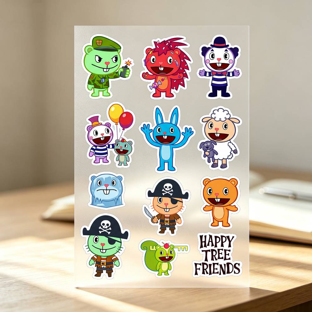 Happy T-ree F-rien-ds Stickers - Laptop Accessories Wallpaper recension och pris