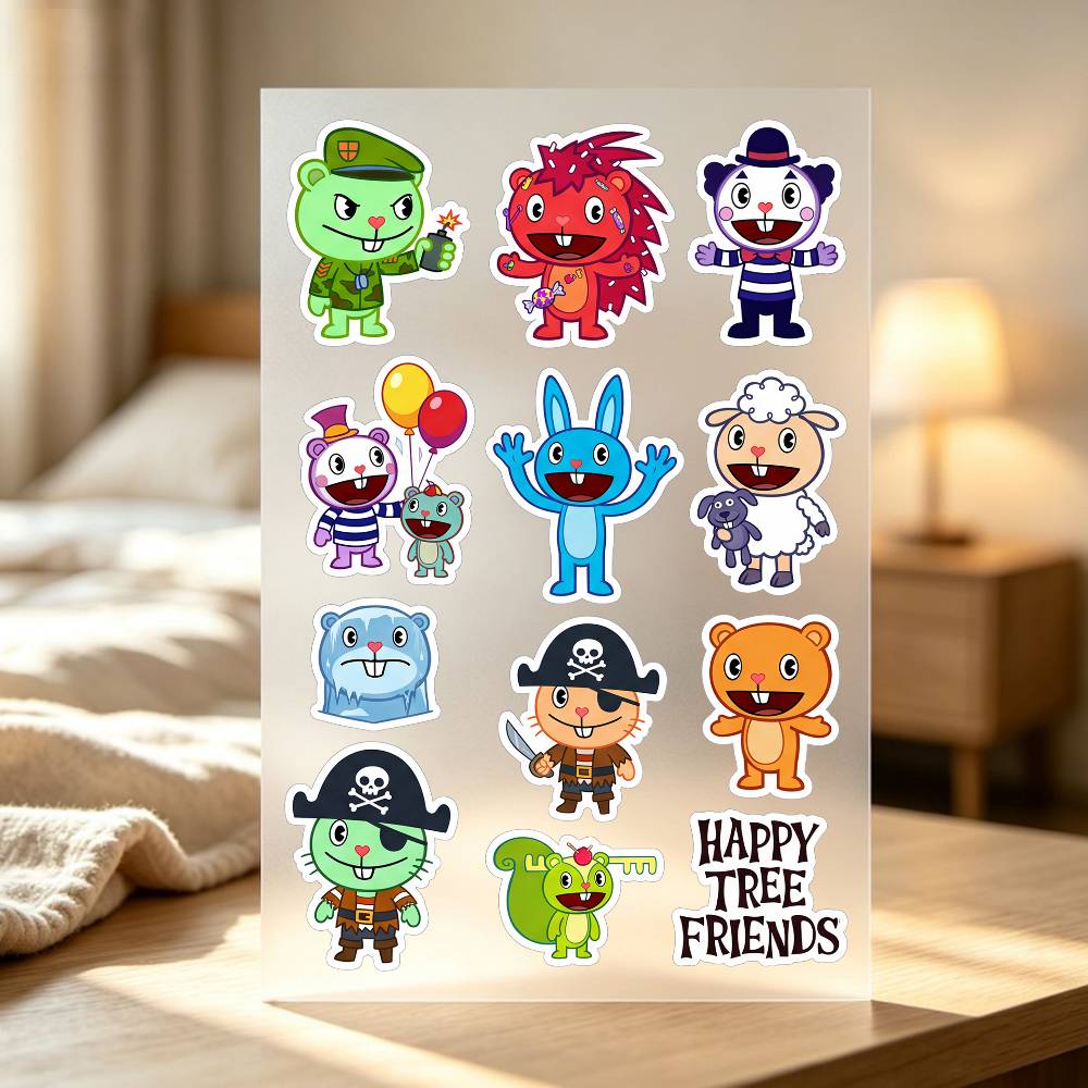 Happy T-ree F-rien-ds Stickers - Laptop Accessories Wallpaper recension och pris