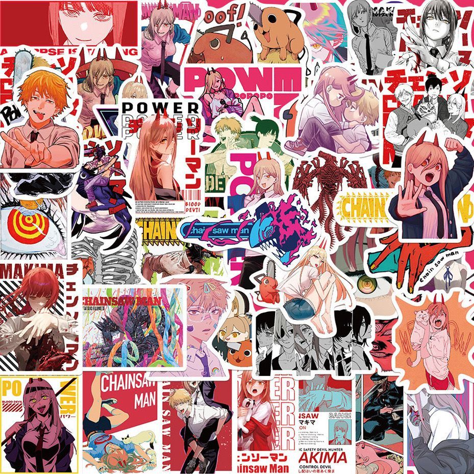 New 100Pcs Chainsaw Man Anime  - Laptop Accessories Gifts For Men recension och pris