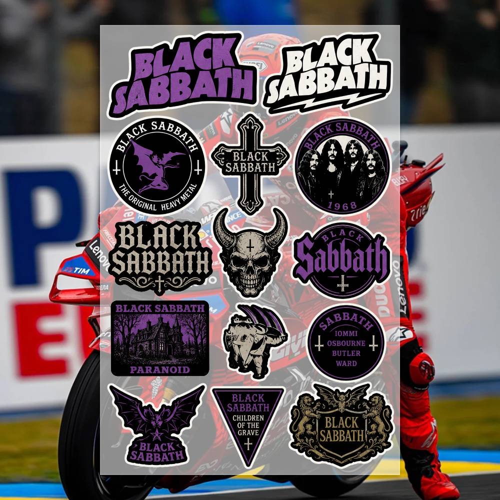 B-LACK S-ABBATH Stickers Moto  - Laptop Accessories Wallpaper recension och pris