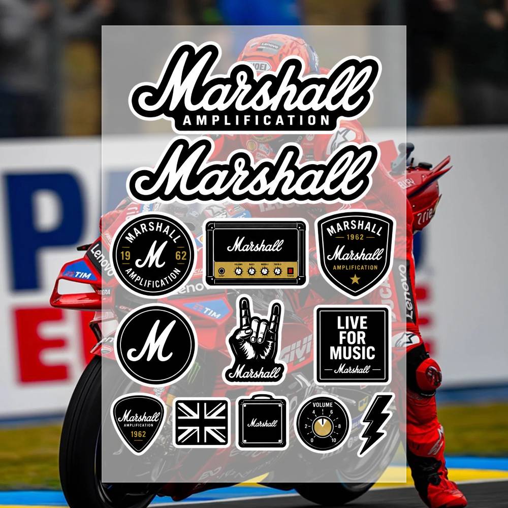 M-arshall Stickers Moto Sticke - Laptop Accessories Wallpaper recension och pris