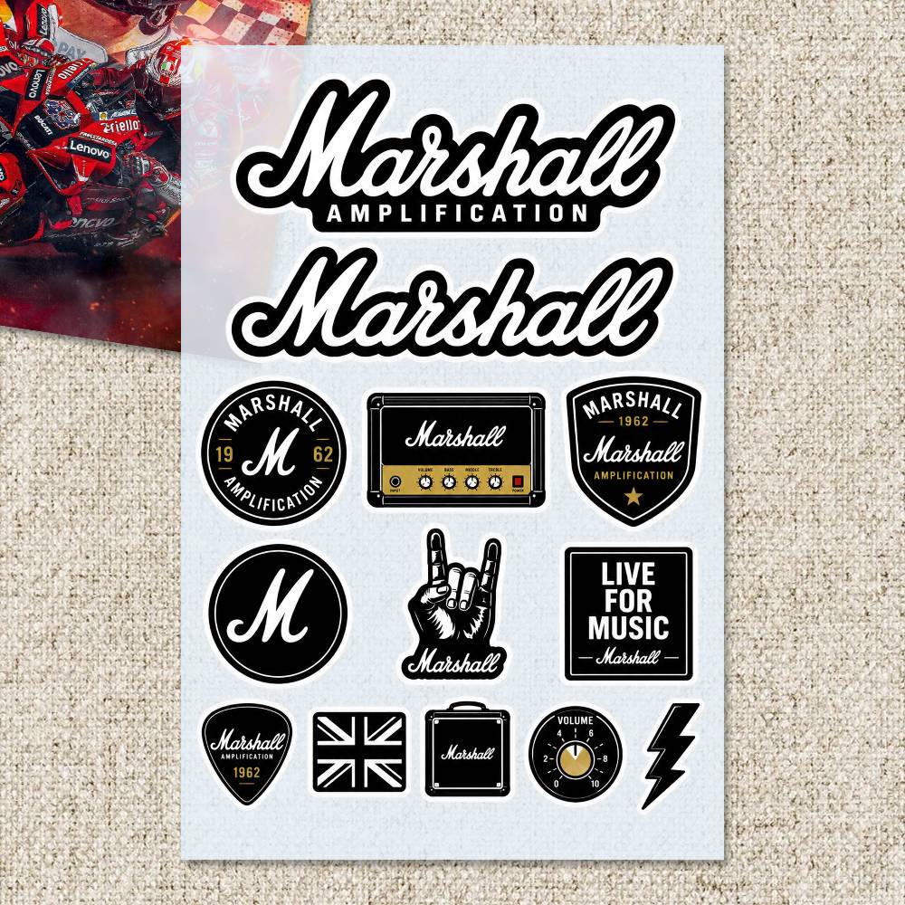 M-arshall Stickers Moto Sticke - Laptop Accessories Wallpaper recension och pris
