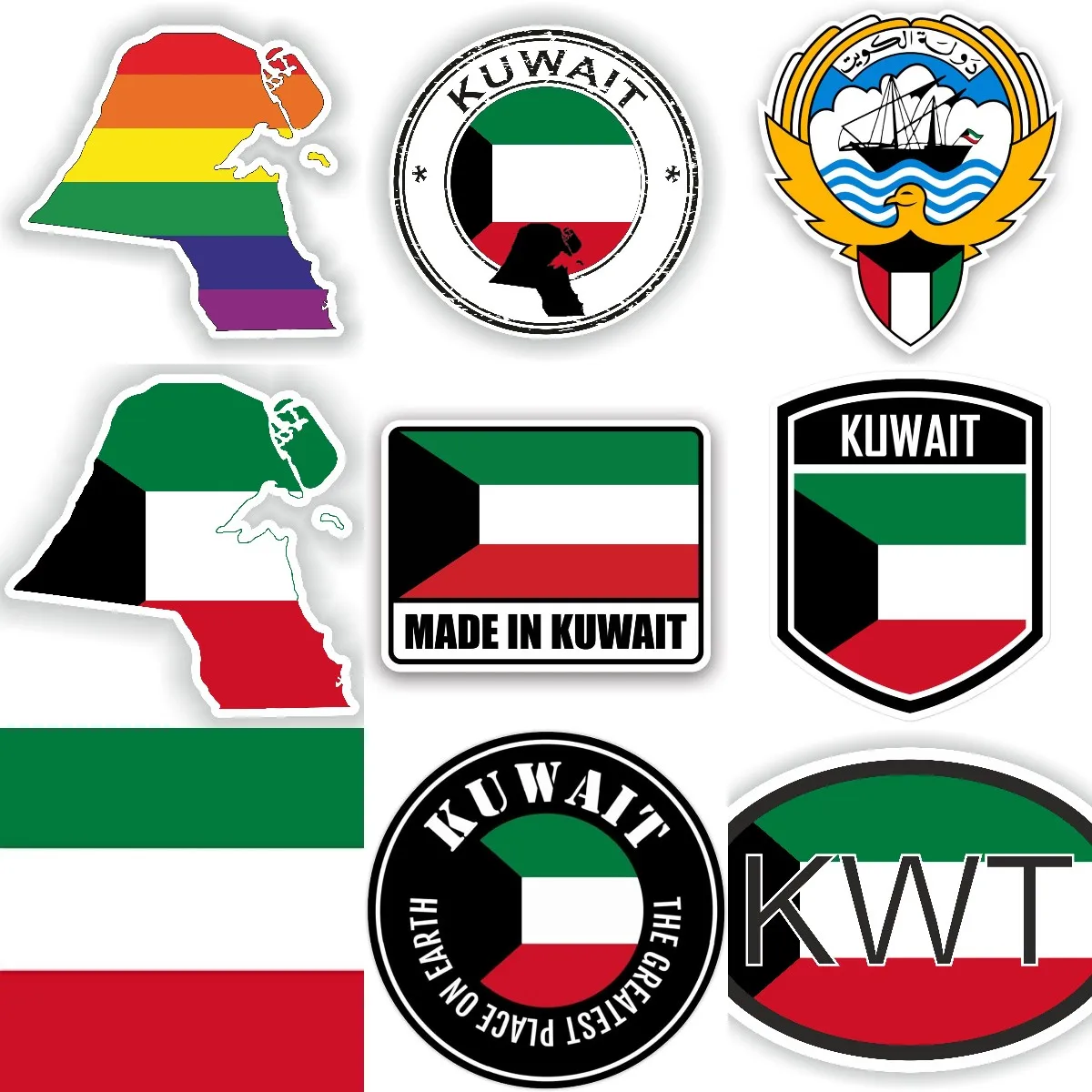 KWT Kuwait Flag Map National E - Laptop Accessories Kuwait recension och pris