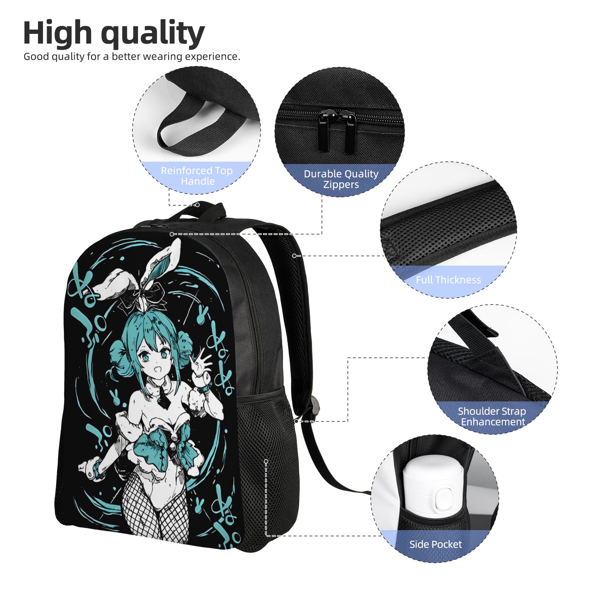 Kawaii Hatsune Miku  Backpack  - Laptop Accessories Gifts For Men recension och pris