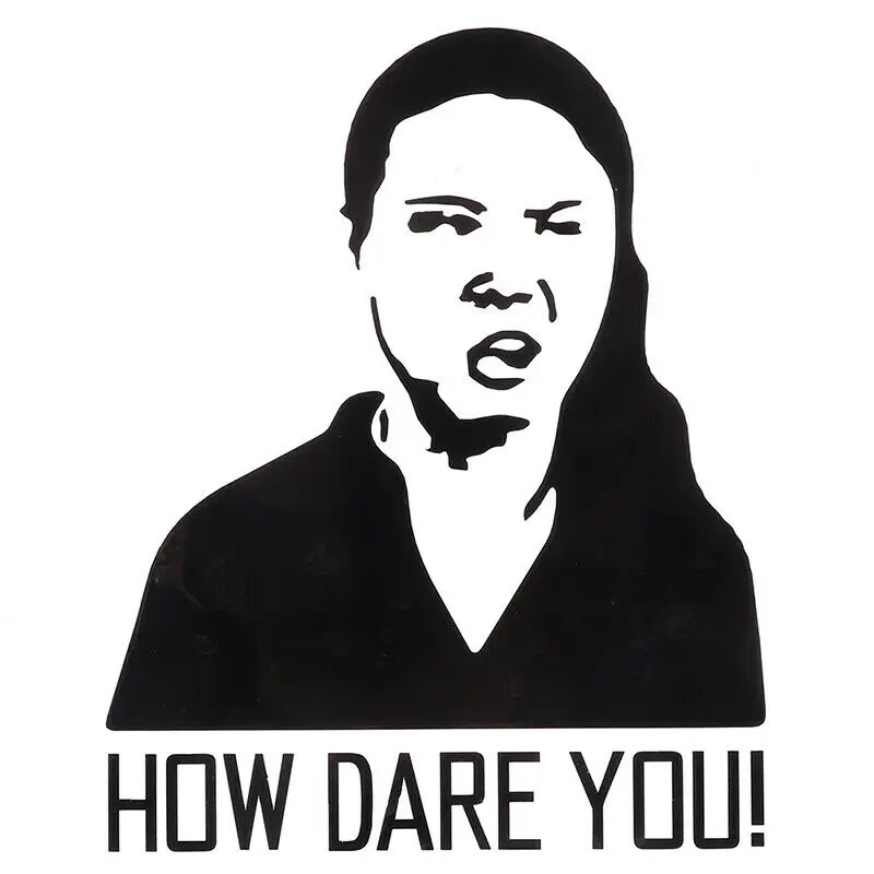 Car Sticker How Dare You! Gret - Laptop Accessories Wallpaper recension och pris
