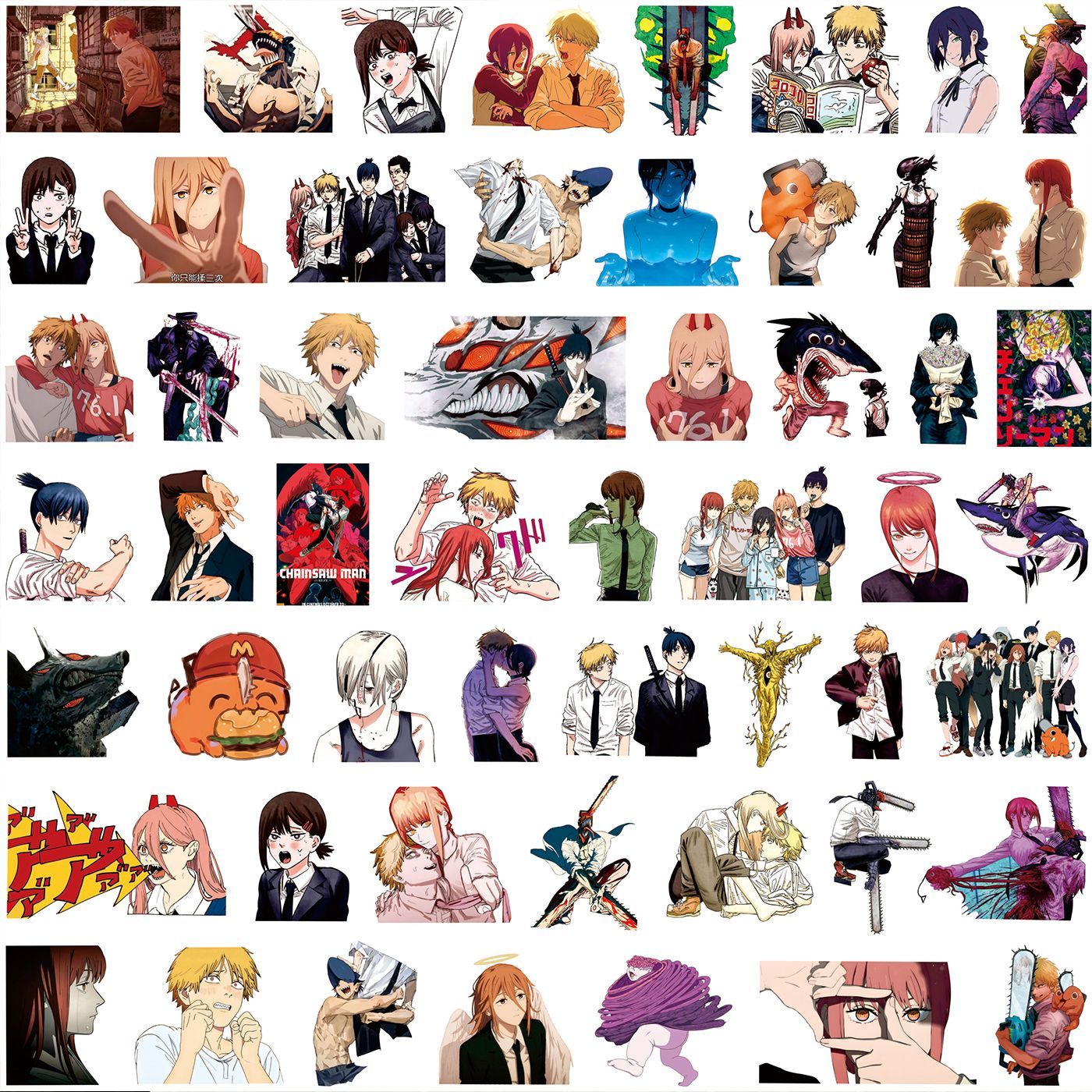 Kawaii Chainsaw Man Stickers R - Laptop Accessories Gifts For Men recension och pris