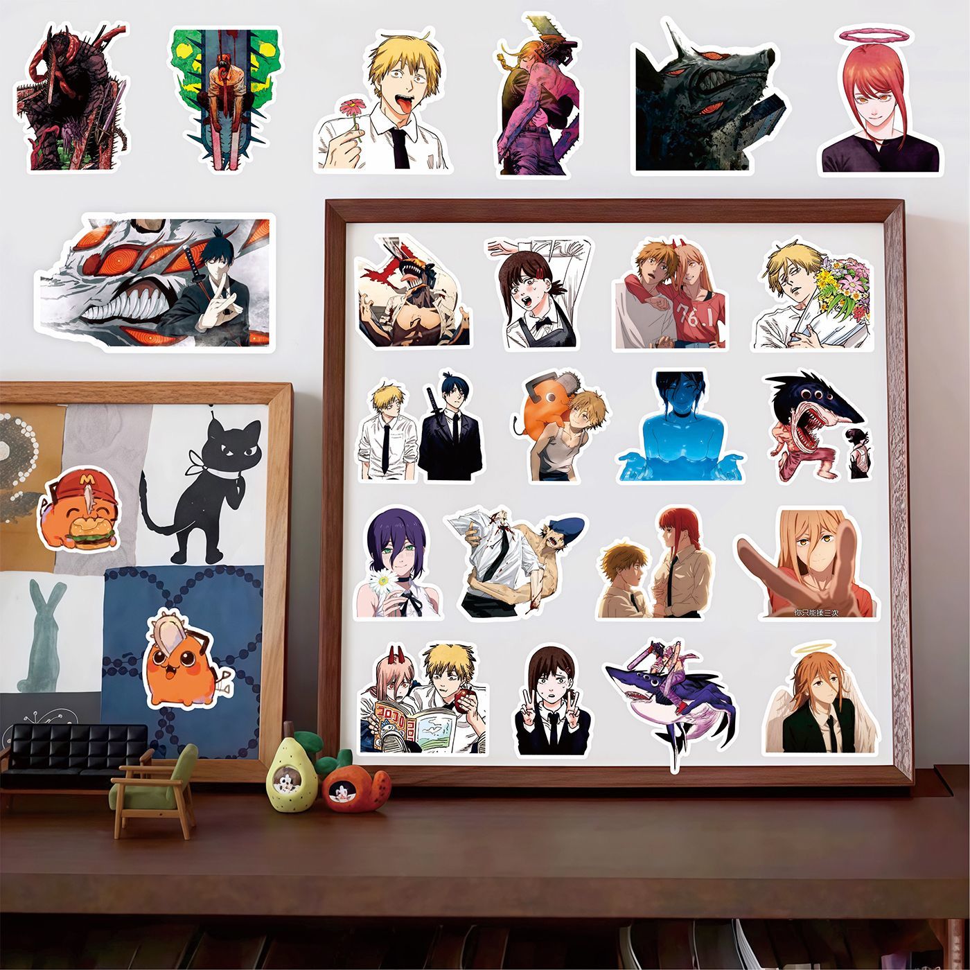 Kawaii Chainsaw Man Stickers R - Laptop Accessories Gifts For Men recension och pris